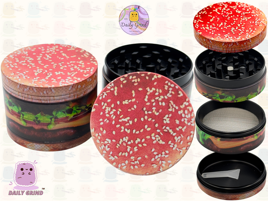 Colorido patrón trippy alucinación líquida ondulada 50 mm 4 piezas regalo de molinillo de hierbas de metal personalizado de alta calidad