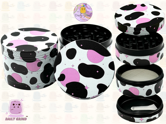 Motif Trippy coloré ondulé liquide Hallucination 50mm 4 pièces haute qualité personnalisé métal herbe broyeur cadeau