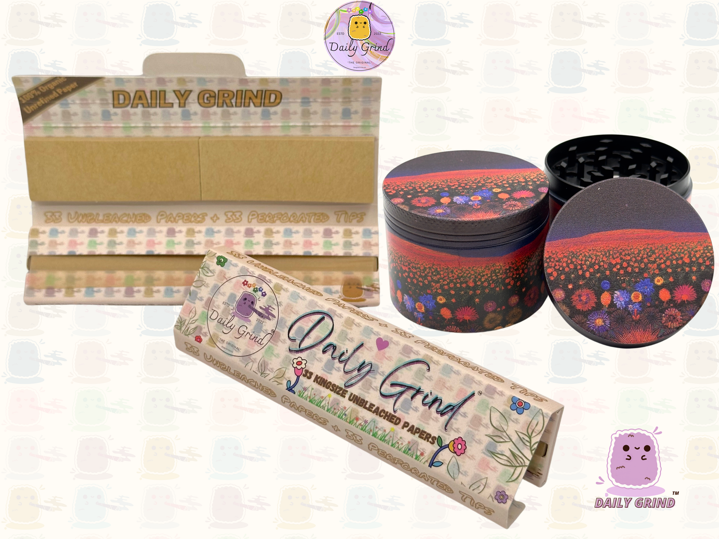 Motif Trippy coloré ondulé liquide Hallucination 50mm 4 pièces haute qualité personnalisé métal herbe broyeur cadeau