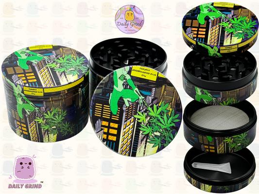 Motif Trippy coloré ondulé liquide Hallucination 50mm 4 pièces haute qualité personnalisé métal herbe broyeur cadeau