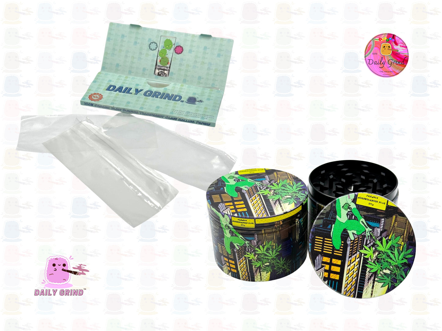 Friendly Neighbourhood Plug - 50mm Premium 4-Piece Custom Metal Tobacco Herb Grinder Gift Idea