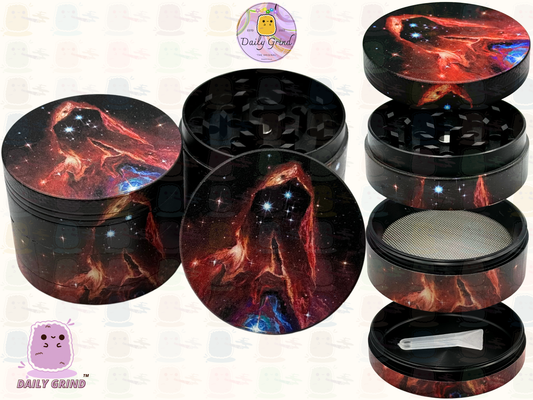 Motif Trippy coloré ondulé liquide Hallucination 50mm 4 pièces haute qualité personnalisé métal herbe broyeur cadeau