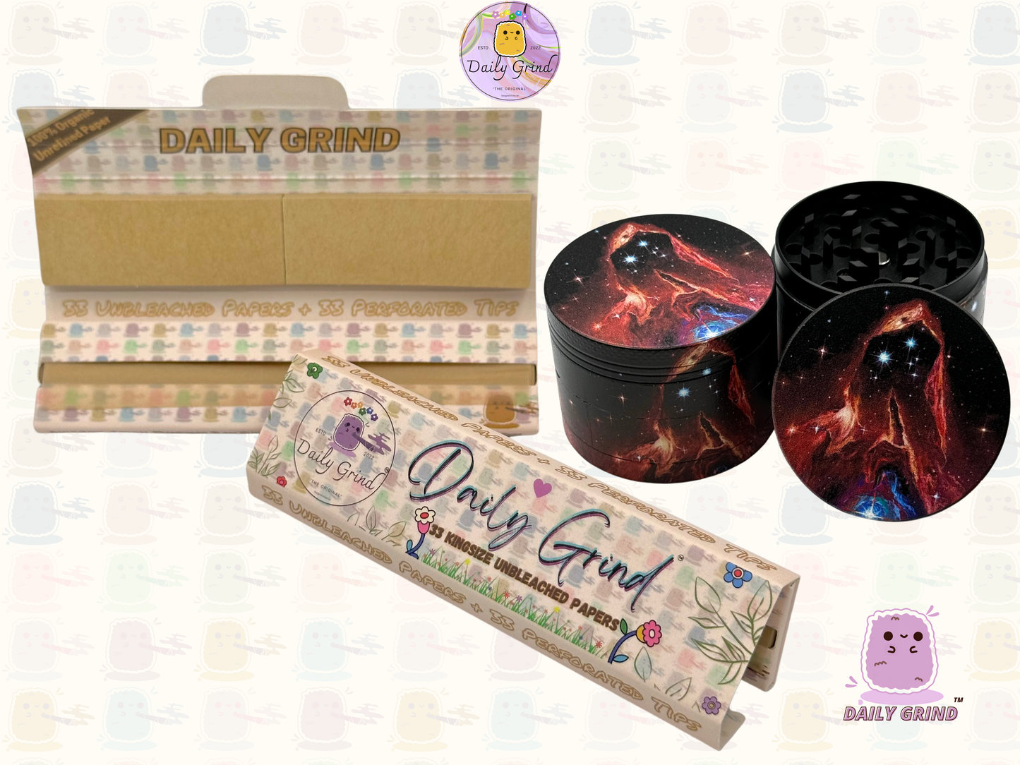 Motif Trippy coloré ondulé liquide Hallucination 50mm 4 pièces haute qualité personnalisé métal herbe broyeur cadeau
