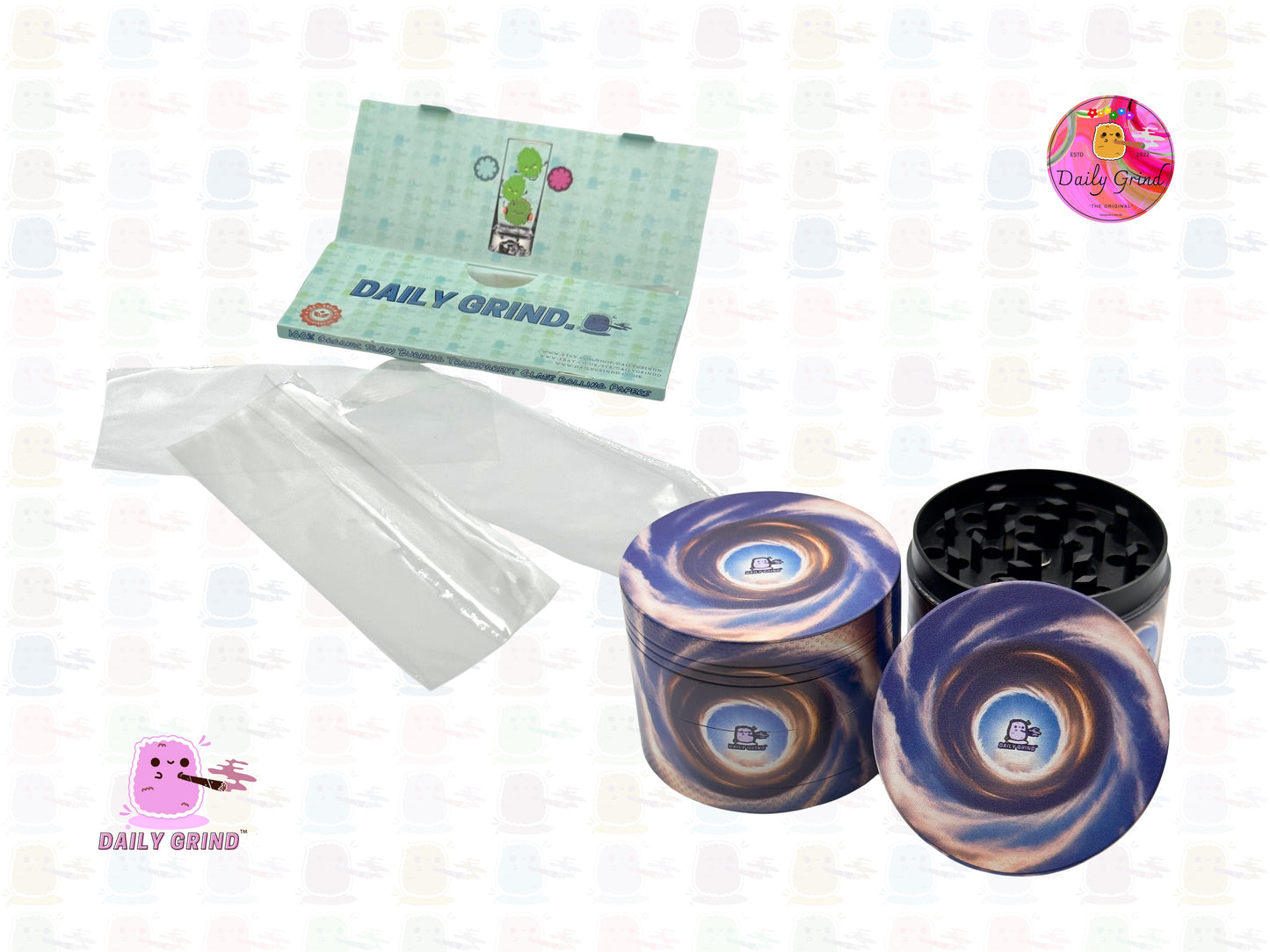 Portal In The Sky - 50mm Premium 4-Piece Custom Metal Tobacco Herb Grinder Gift Idea