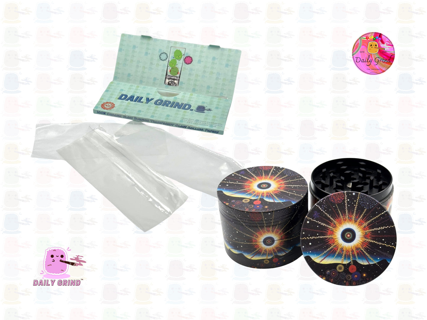 Exploding Star - 50mm Premium 4-Piece Custom Metal Tobacco Herb Grinder Gift Idea