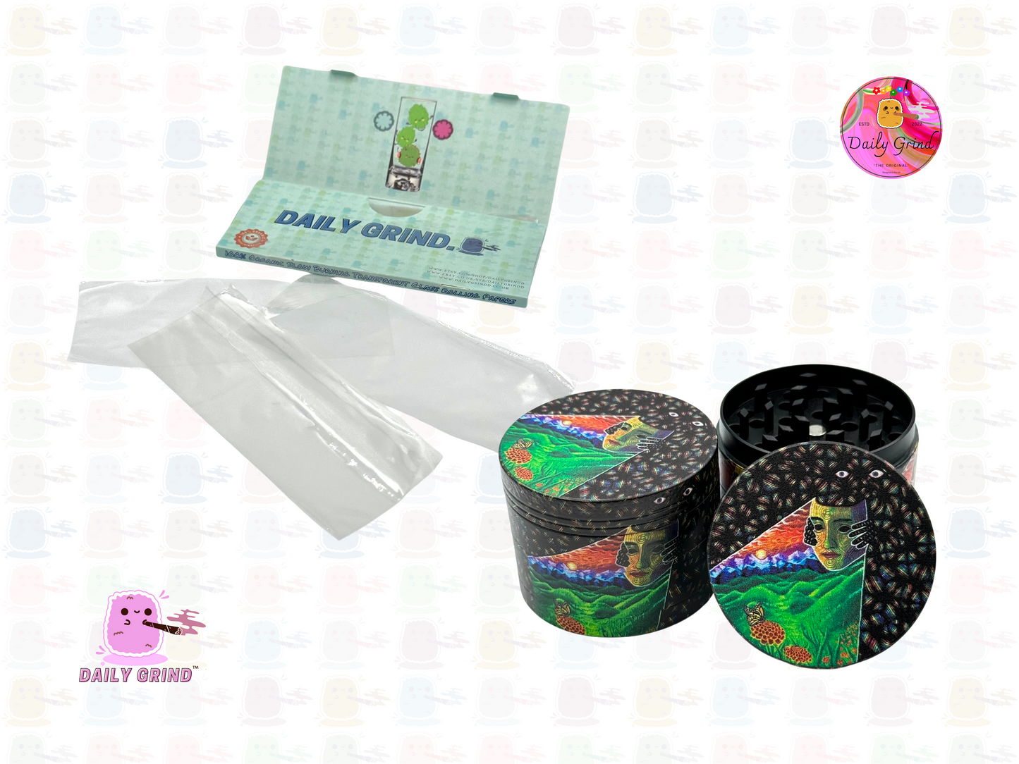 See Clearly - 50mm 4-Piece High Quality Custom Metal Tobacco Herb Grinder Gift Idea