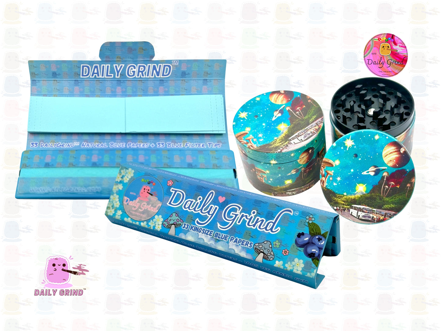 American Diner 1950's Space Planets - 50mm 4-Piece High Quality Custom Metal Tobacco Herb Grinder Gift Idea