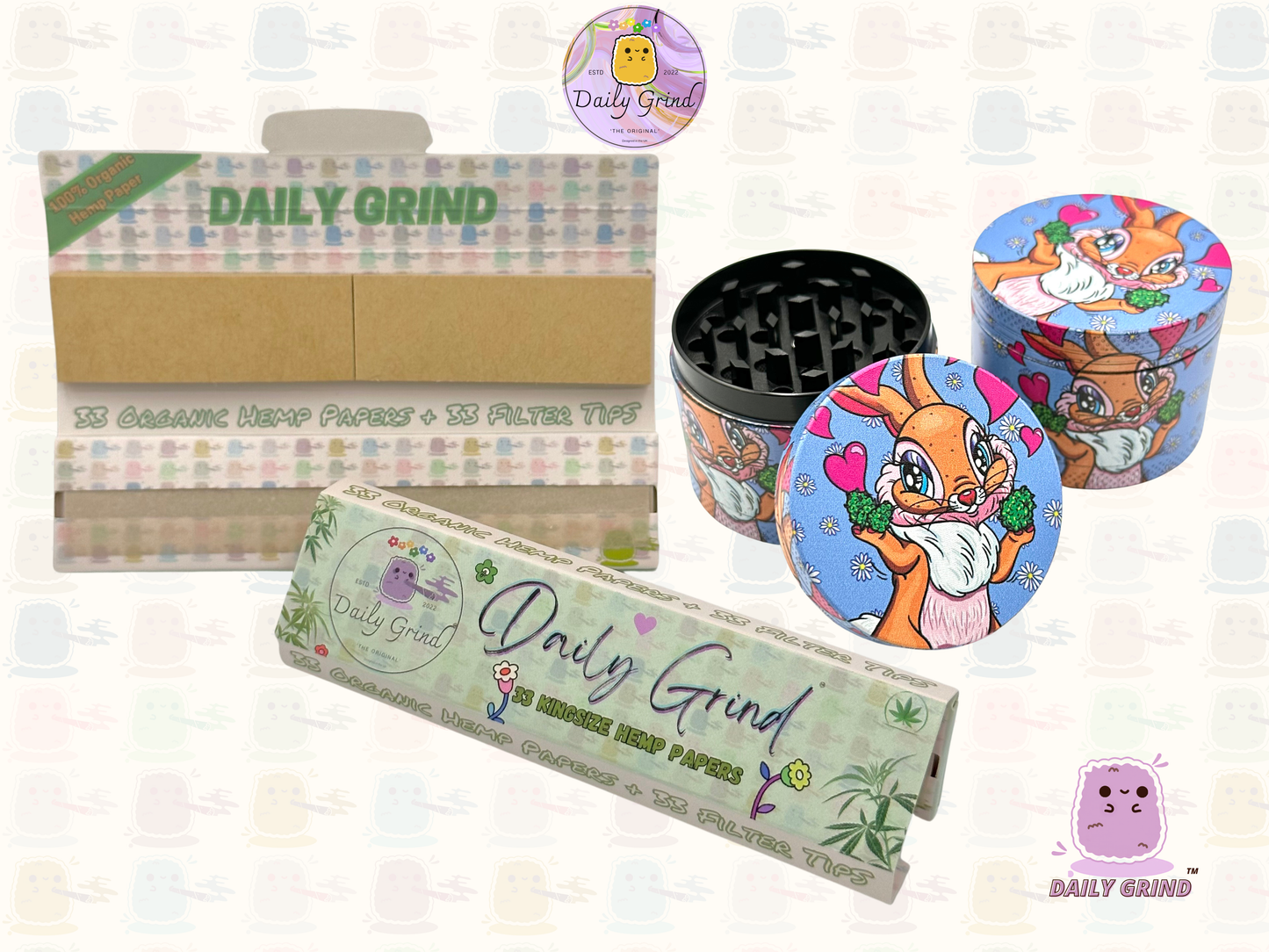 Squirrel Loving Romance Cute Nature - 50mm 4-Piece Premium Custom Metal Tobacco Herb Grinder Cute Gift Idea