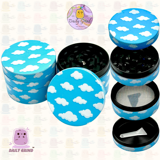 Cartoon Clouds Sunny Anime Blue Sky - 50mm 4 pièces de haute qualité personnalisé en métal broyeur d'herbes cadeau