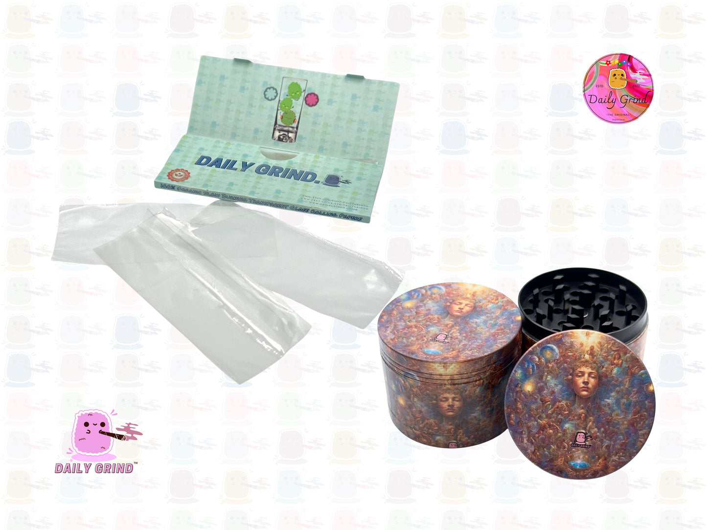 Glorious Golden Woman - 50mm Premium 4-Piece Custom Metal Tobacco Herb Grinder Gift Idea