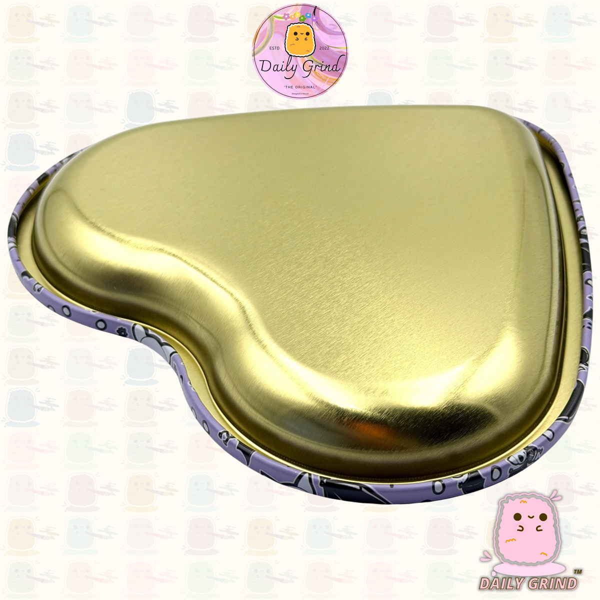 Cute Bats - Purple Heart Shaped Metal Tray for Bits & Pieces, Jewellery, Crystals, Trinkets etc! 14x18cm Spooky Halloween Gift Idea