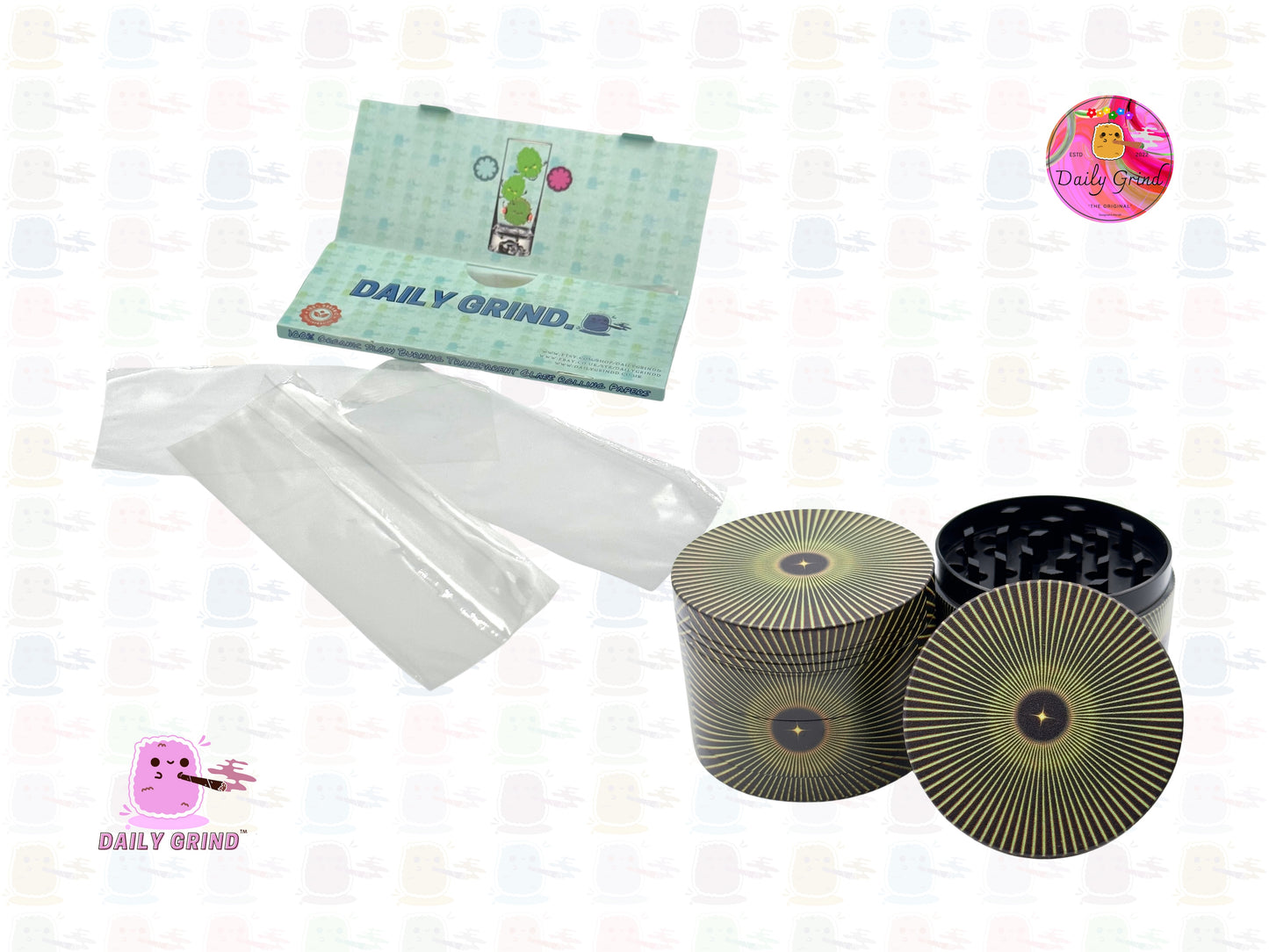 Black Hole Art - 50mm Premium 4-Piece Custom Metal Tobacco Herb Grinder Gift Idea