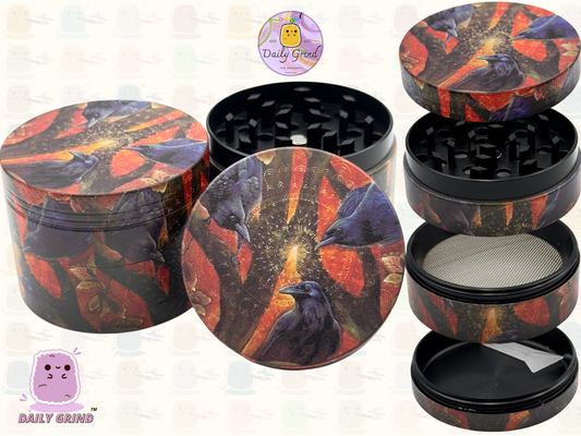 Colorido patrón trippy alucinación líquida ondulada 50 mm 4 piezas regalo de molinillo de hierbas de metal personalizado de alta calidad