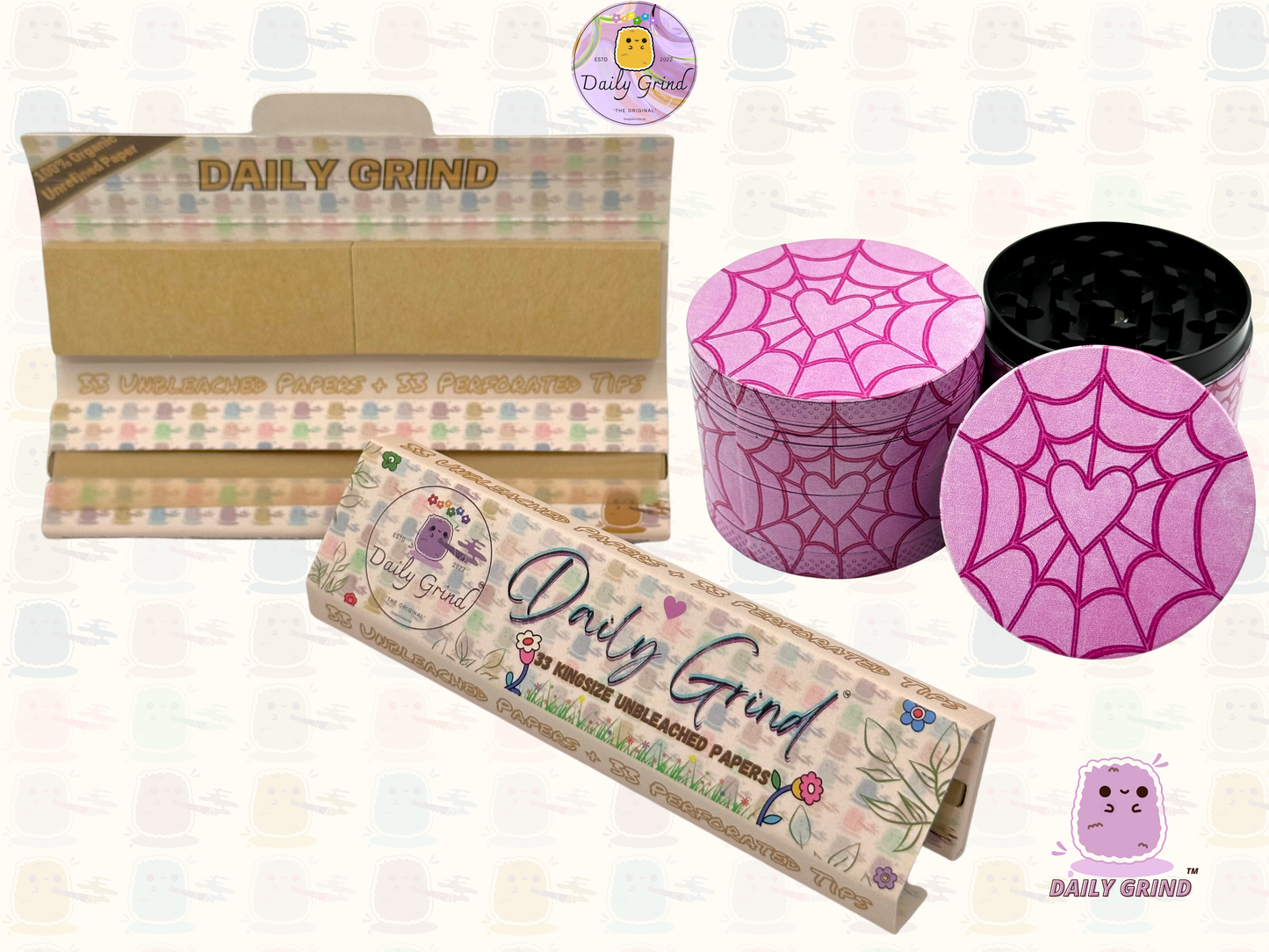 Motif Trippy coloré ondulé liquide Hallucination 50mm 4 pièces haute qualité personnalisé métal herbe broyeur cadeau