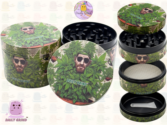 Motif Trippy coloré ondulé liquide Hallucination 50mm 4 pièces haute qualité personnalisé métal herbe broyeur cadeau