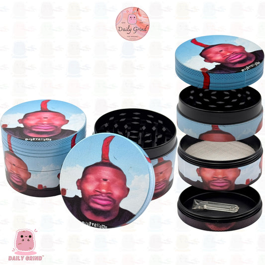 One Eyed Dude Funny - 50mm Premium 4-Piece Custom Metal Tobacco Herb Grinder Gift Idea