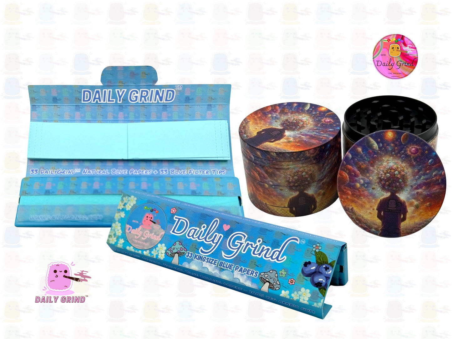 Mind Blown Inspirational Beautiful - 50mm Premium 4-Piece Custom Metal Tobacco Herb Grinder Gift Idea