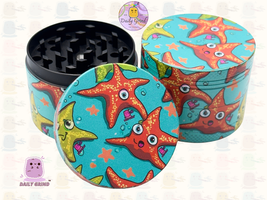 Motif Trippy coloré ondulé liquide Hallucination 50mm 4 pièces haute qualité personnalisé métal herbe broyeur cadeau