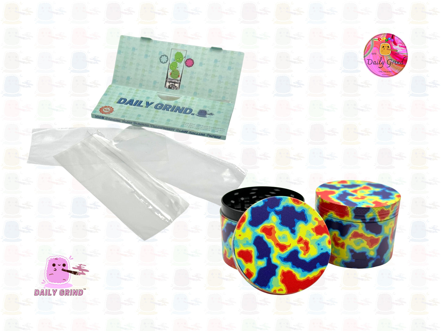 Thermal Imaging Vibrant Colourful - 50mm 4-Piece High Quality Custom Metal Tobacco Herb Grinder Gift Idea