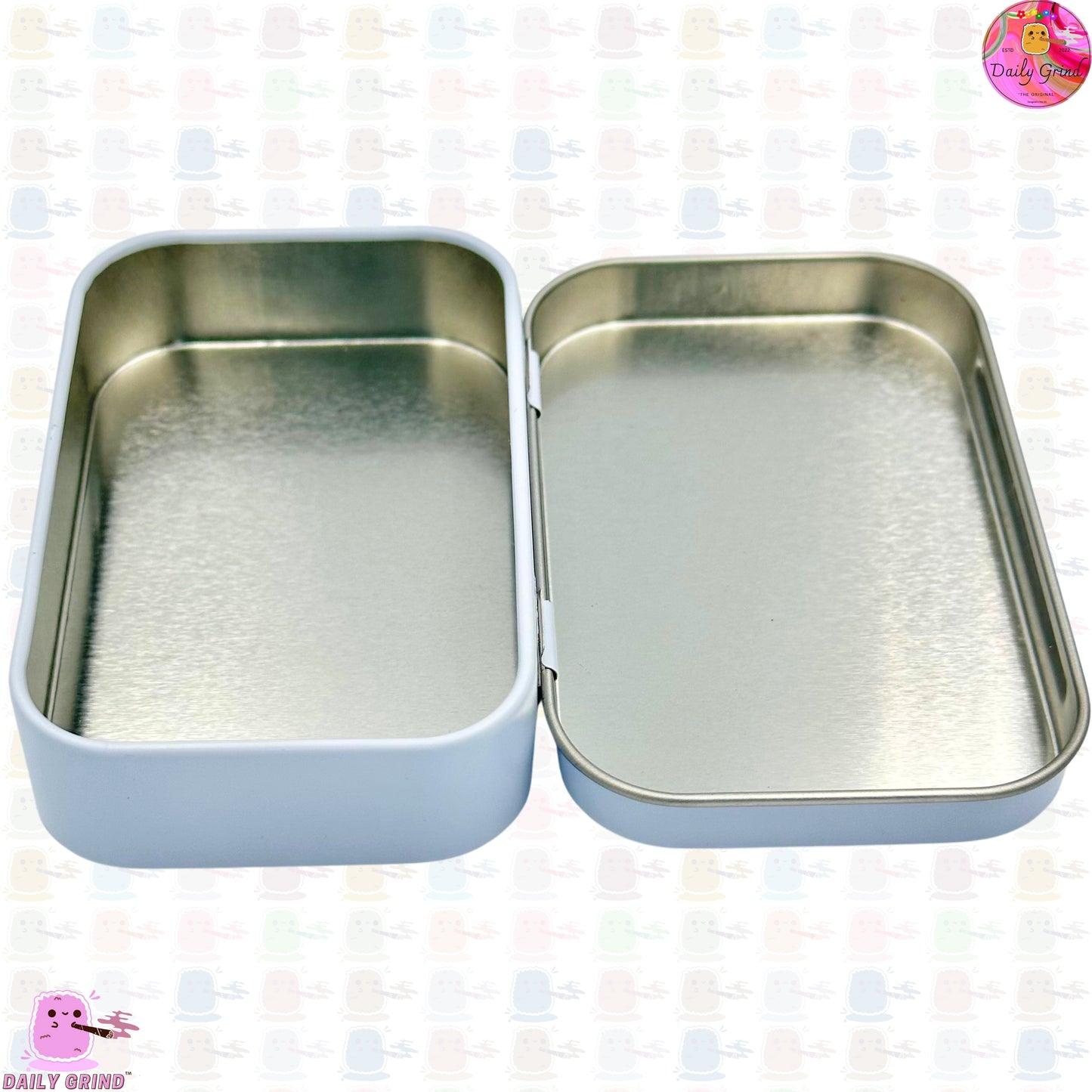 Dreamy Sunset Scream Anime Cartoon Parody - 1oz White / Crystal / Jewellery / Coins / Bits & Pieces / Hide / Money / Make-Up 1oz Black Hinge Lid Tin Box Gift - 9.5 x 6.2 x 2 cm - Cute Funny Metal Organiser Gift Idea