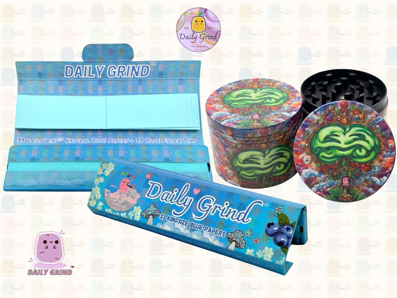 Motif Trippy coloré ondulé liquide Hallucination 50mm 4 pièces haute qualité personnalisé métal herbe broyeur cadeau 