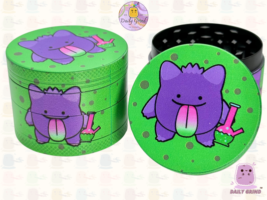 Mignon monstre vert meilleur ami - 50mm 4 pièces de haute qualité personnalisé en métal broyeur d'herbes cadeau 