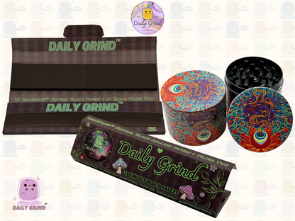 Motif Trippy coloré ondulé liquide Hallucination 50mm 4 pièces haute qualité personnalisé métal herbe broyeur cadeau 