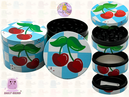 Motif Trippy coloré ondulé liquide Hallucination 50mm 4 pièces haute qualité personnalisé métal herbe broyeur cadeau 