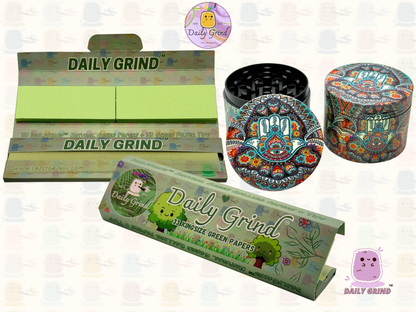Hand of Protection Hamsa - 50mm 4-Piece High Quality Custom Metal Tobacco Herb Grinder Gift Idea