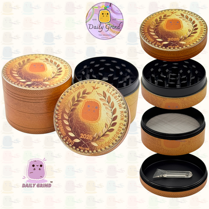 Ojo de cristal lindo colorido Trippy 50 mm regalo personalizado de alta calidad de la amoladora de hierbas de metal de 4 piezas 