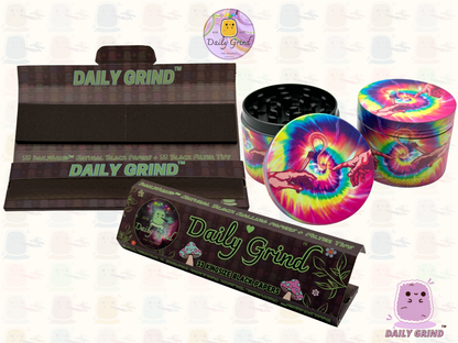 Tie Dye Michelangelo Sistine Chapel Birth of Man - 50mm 4-Piece High Quality Custom Metal Tobacco Herb Grinder Gift Idea