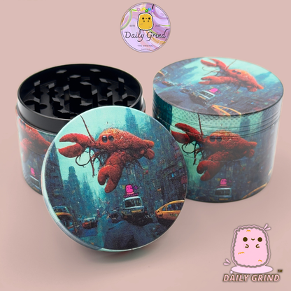 Motif Trippy coloré ondulé liquide Hallucination 50mm 4 pièces haute qualité personnalisé métal herbe broyeur cadeau 