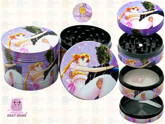 Anime drôle parodie dessin animé filles mignonnes - 50mm 4 pièces haute qualité personnalisé broyeur d'herbes en métal cadeau 