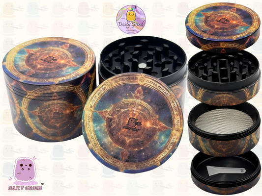 Motif Trippy coloré ondulé liquide Hallucination 50mm 4 pièces haute qualité personnalisé métal herbe broyeur cadeau 
