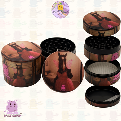 Princess Pony - 50mm Custom 4-Piece Metal Tobacco Herb Grinder - Christmas Gift