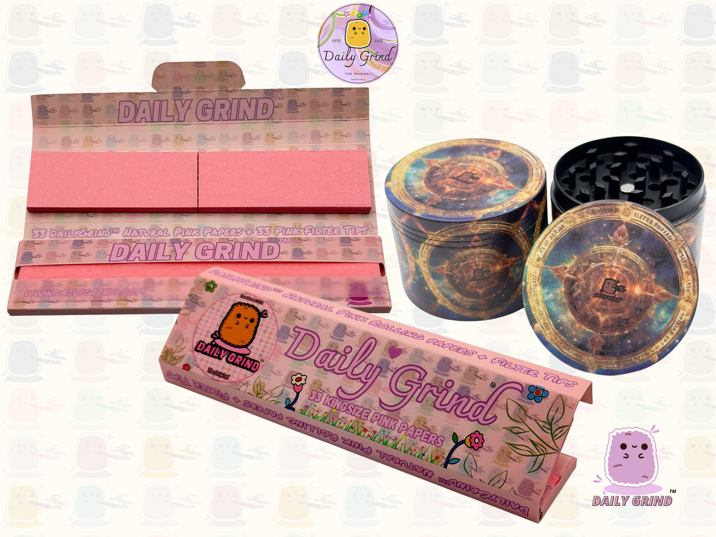 Motif Trippy coloré ondulé liquide Hallucination 50mm 4 pièces haute qualité personnalisé métal herbe broyeur cadeau 
