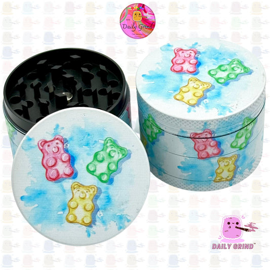 Gummy Bears Cute Design - 50mm 4-Piece High Quality Custom Metal Kitchen Herb Grinder Gift Idea