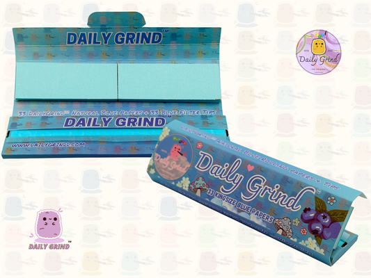 Papel de liar tamaño king azul Daily Grind™: ¡alta calidad, súper lindo! Regalo de 33 hojas.