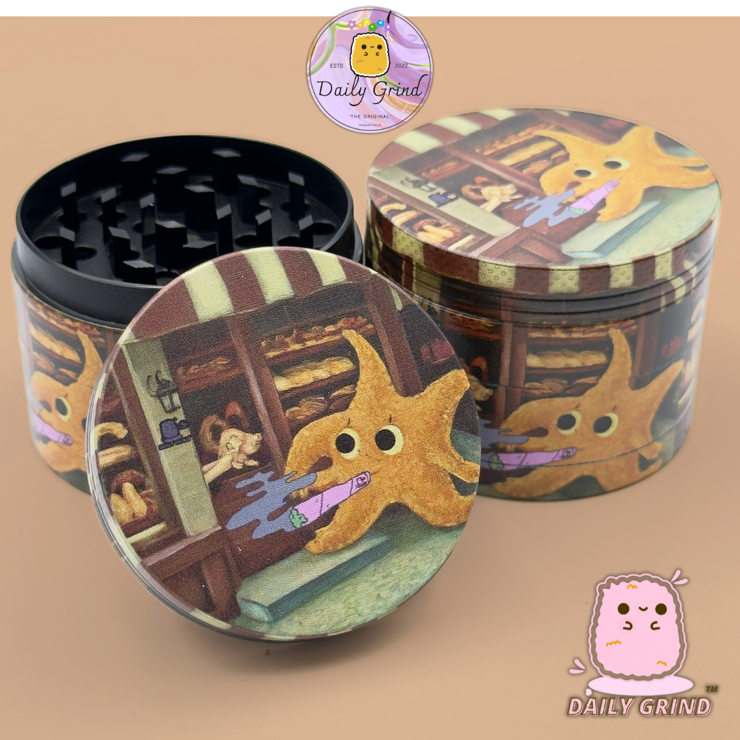 Motif Trippy coloré ondulé liquide Hallucination 50mm 4 pièces haute qualité personnalisé métal herbe broyeur cadeau 