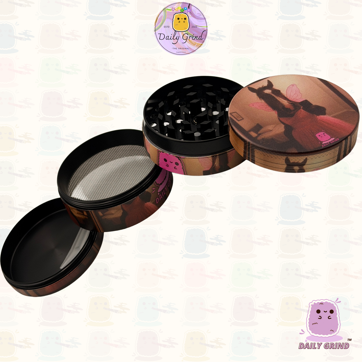 Princess Pony - 50mm Custom 4-Piece Metal Tobacco Herb Grinder - Christmas Gift