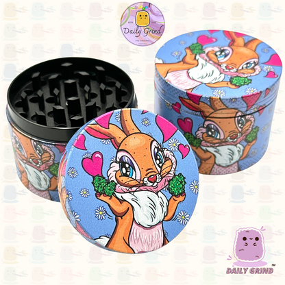 Squirrel Loving Romance Cute Nature - 50mm 4-Piece Premium Custom Metal Tobacco Herb Grinder Cute Gift Idea