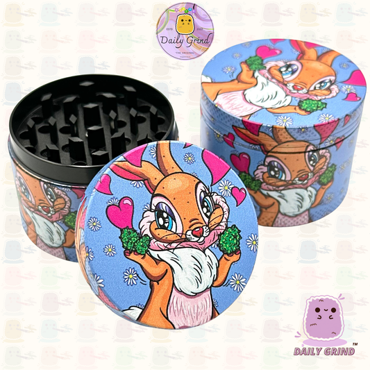 Squirrel Loving Romance Cute Nature - 50mm 4-Piece Premium Custom Metal Tobacco Herb Grinder Cute Gift Idea