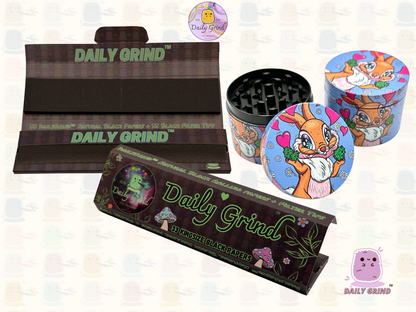Squirrel Loving Romance Cute Nature - 50mm 4-Piece Premium Custom Metal Tobacco Herb Grinder Cute Gift Idea