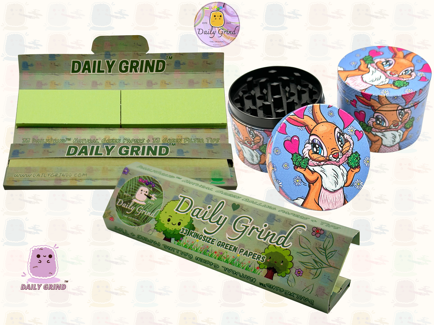 Squirrel Loving Romance Cute Nature - 50mm 4-Piece Premium Custom Metal Tobacco Herb Grinder Cute Gift Idea