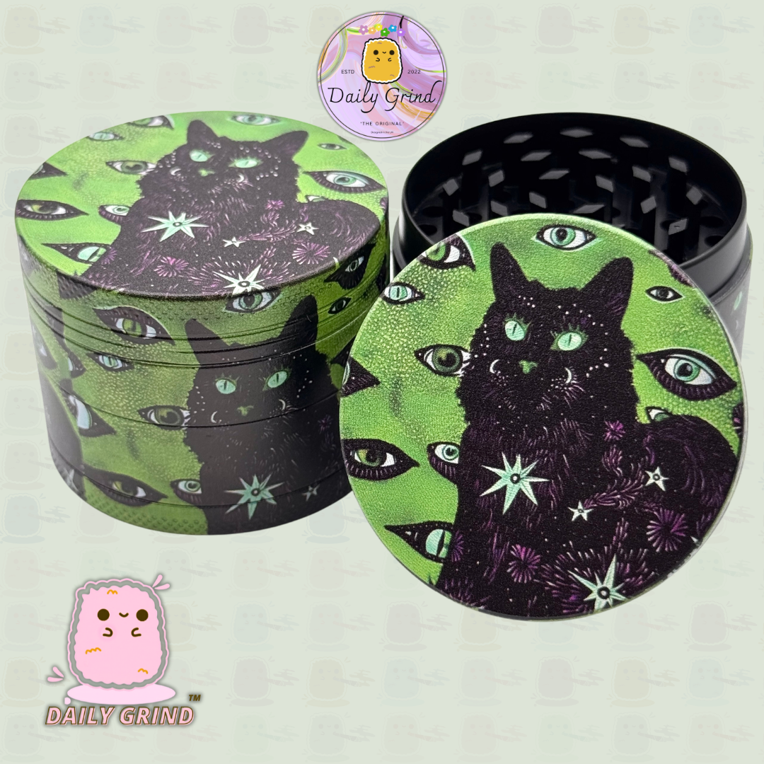 Mignon œil de cristal coloré Trippy 50mm 4 pièces de haute qualité personnalisé broyeur d'herbes en métal cadeau 