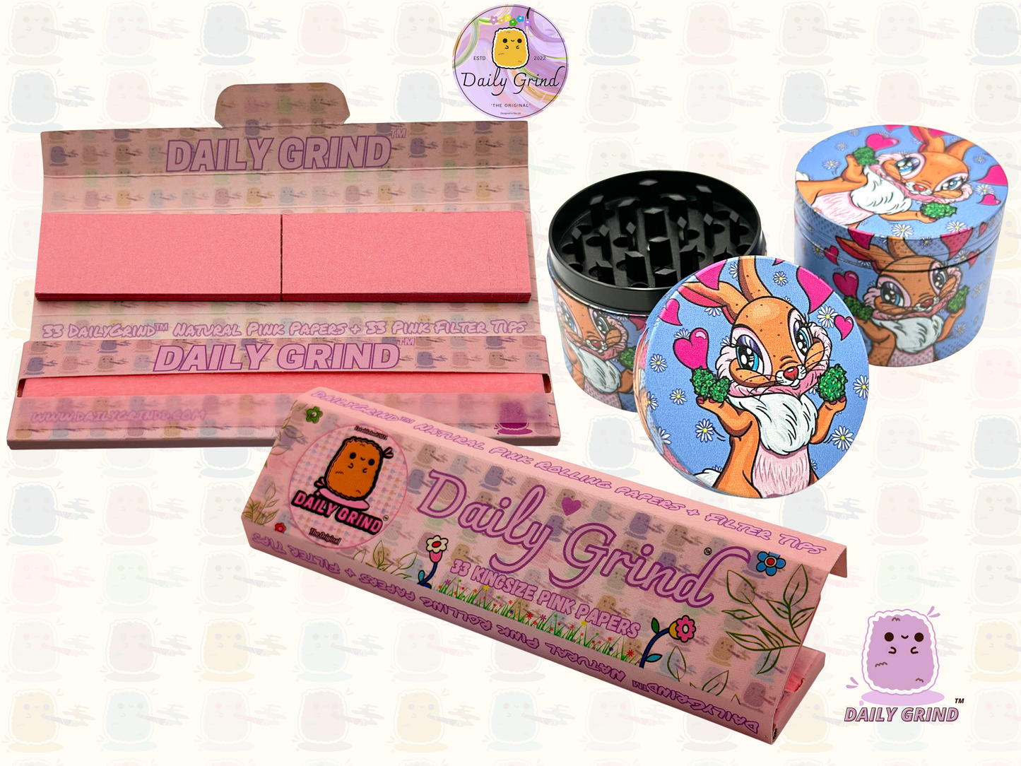 Squirrel Loving Romance Cute Nature - 50mm 4-Piece Premium Custom Metal Tobacco Herb Grinder Cute Gift Idea