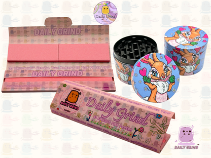 Squirrel Loving Romance Cute Nature - 50mm 4-Piece Premium Custom Metal Tobacco Herb Grinder Cute Gift Idea