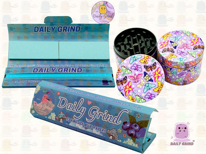 Papillons colorés roses filles mignonnes Design dessin animé Kawaii - 50mm 4 pièces cadeau de broyeur d'herbes en métal personnalisé de haute qualité 