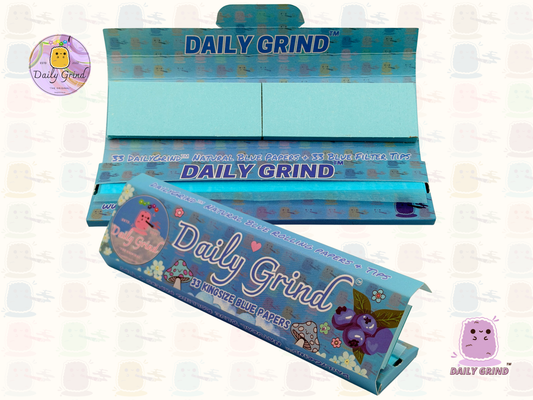 Papel de liar tamaño king azul Daily Grind™: ¡alta calidad, súper lindo! Regalo de 33 hojas.