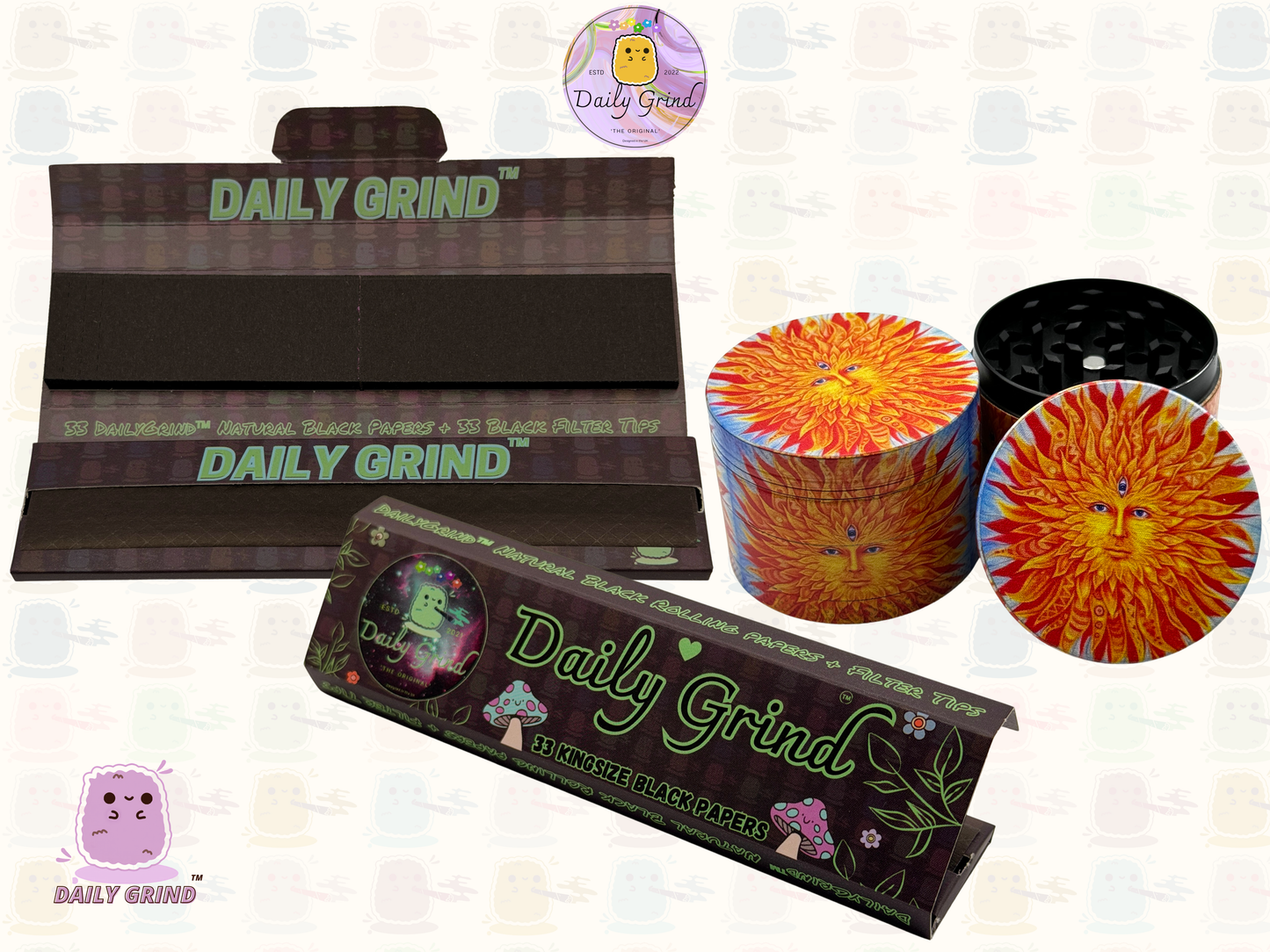 Sun God Third Eye - 50mm 4-Piece High Quality Custom Metal Tobacco Herb Grinder Gift Idea